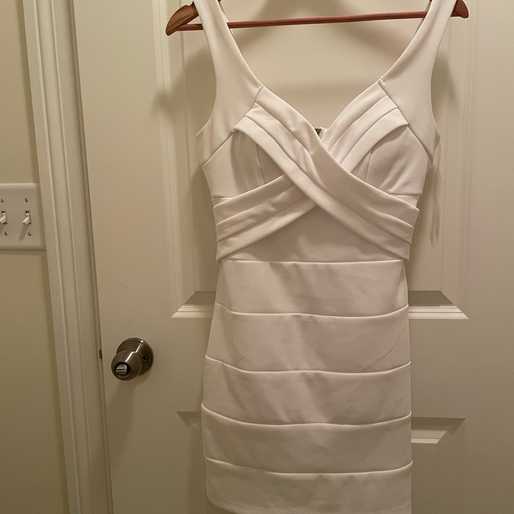 Honey and Rosie White Bandage Mini Dress